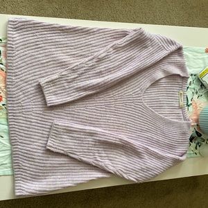 Marine Layer light purple V-neck sweater